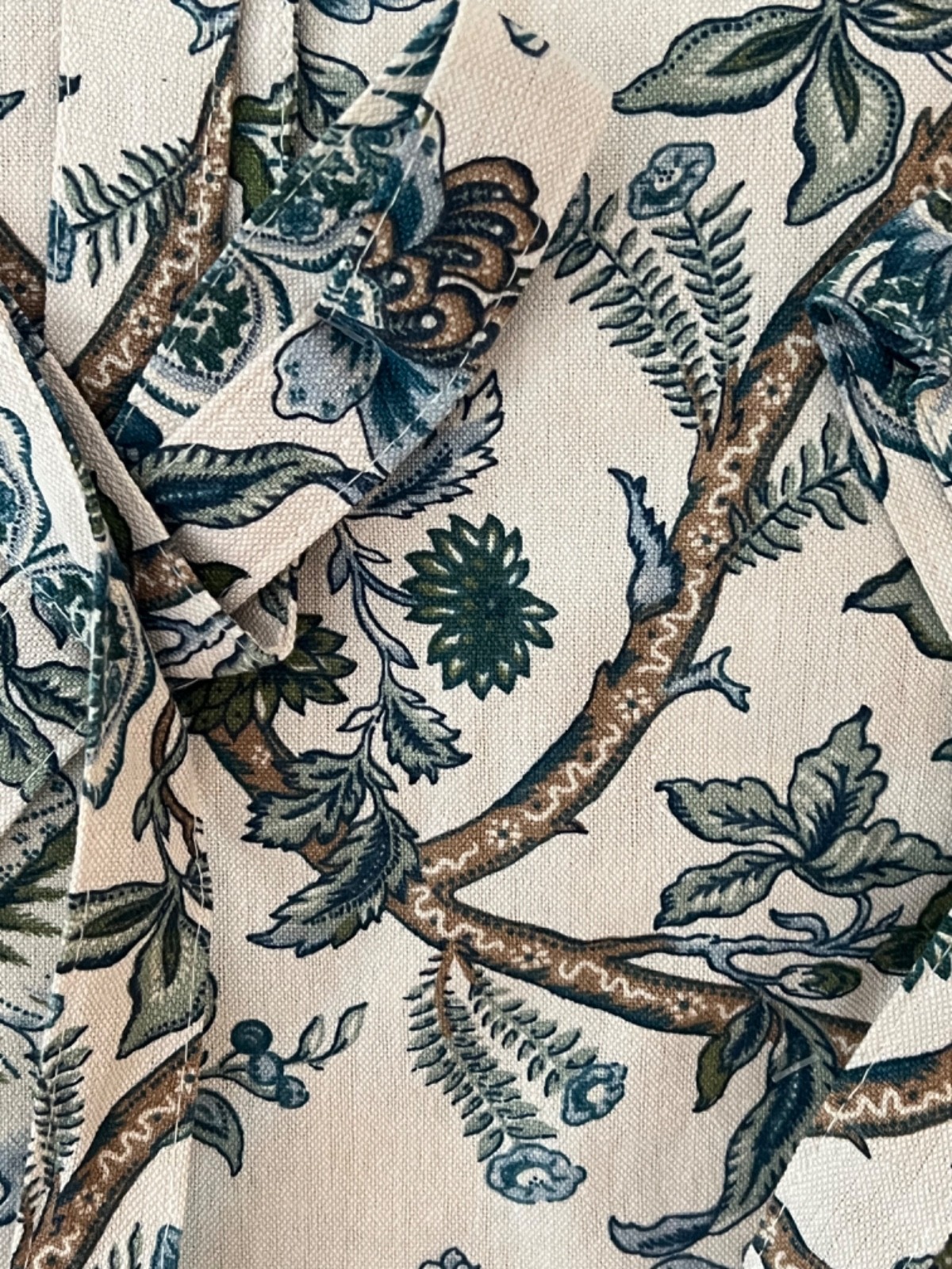 NWT! Curated Kravet Valance Cotton Jacobean Floral Blue Floral 42” X 63”