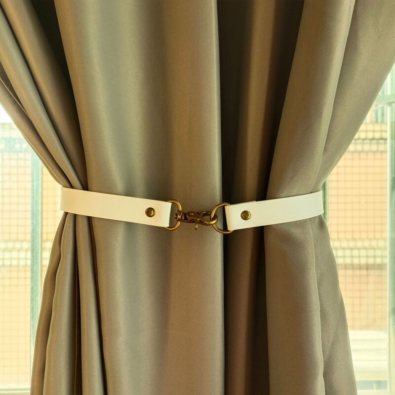 2 Pieces Leather Drapery Tiebacks Window Holdbacks Housewarming Gift