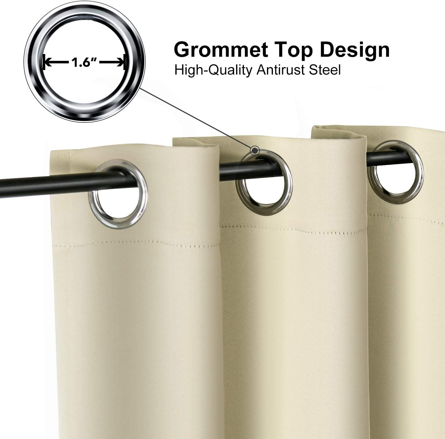 Small Window Curtains 40 Inches Long for Bedroom – Grommet Short Thermal Insulat