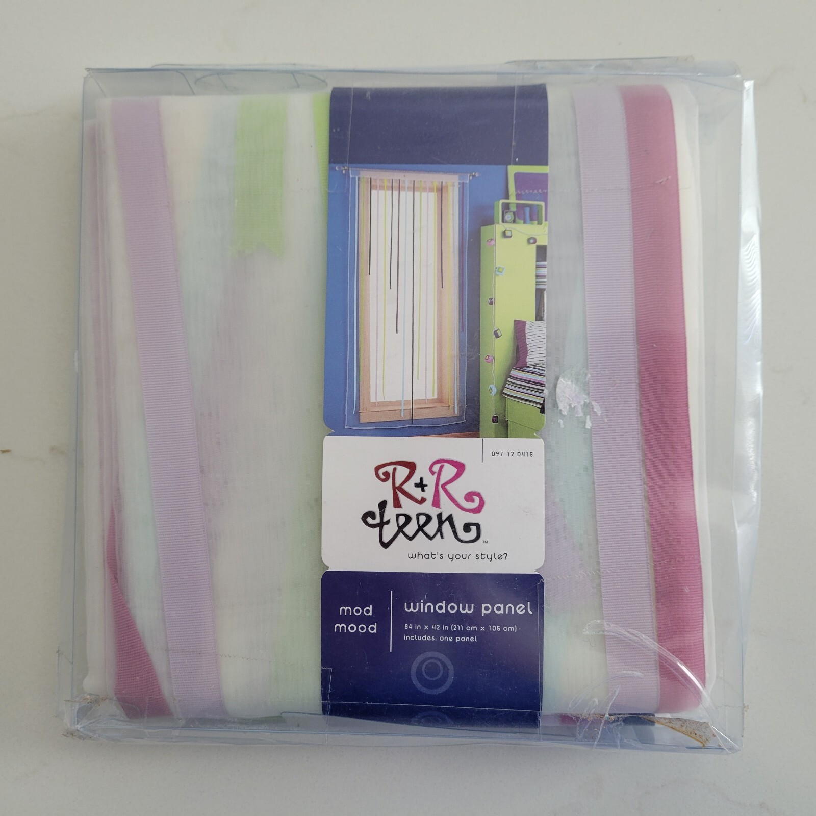 2004 Restore & Restyle Teen Nylon Mod Mood Window Panel – 84″ x 42″ – NEW NIP