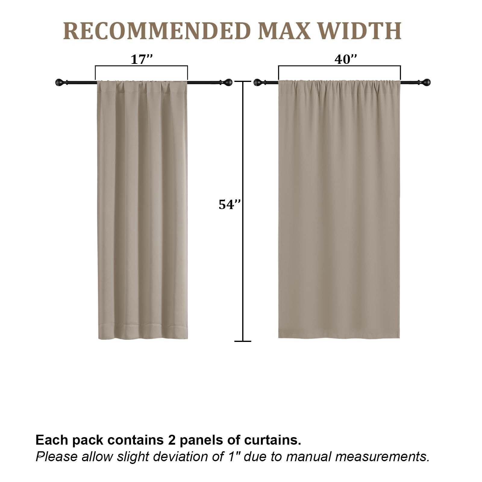 Stone Curtains for Bedroom 54 Inch Length 2 Pcs, Room Darkening Modern Farmho