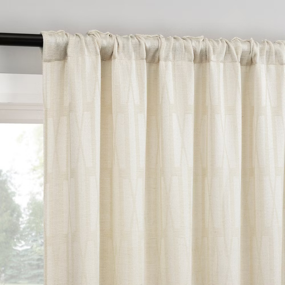 Sun Zero 2pc No. 918 Dover Tonal Geometric Semi-Sheer Back Tab
