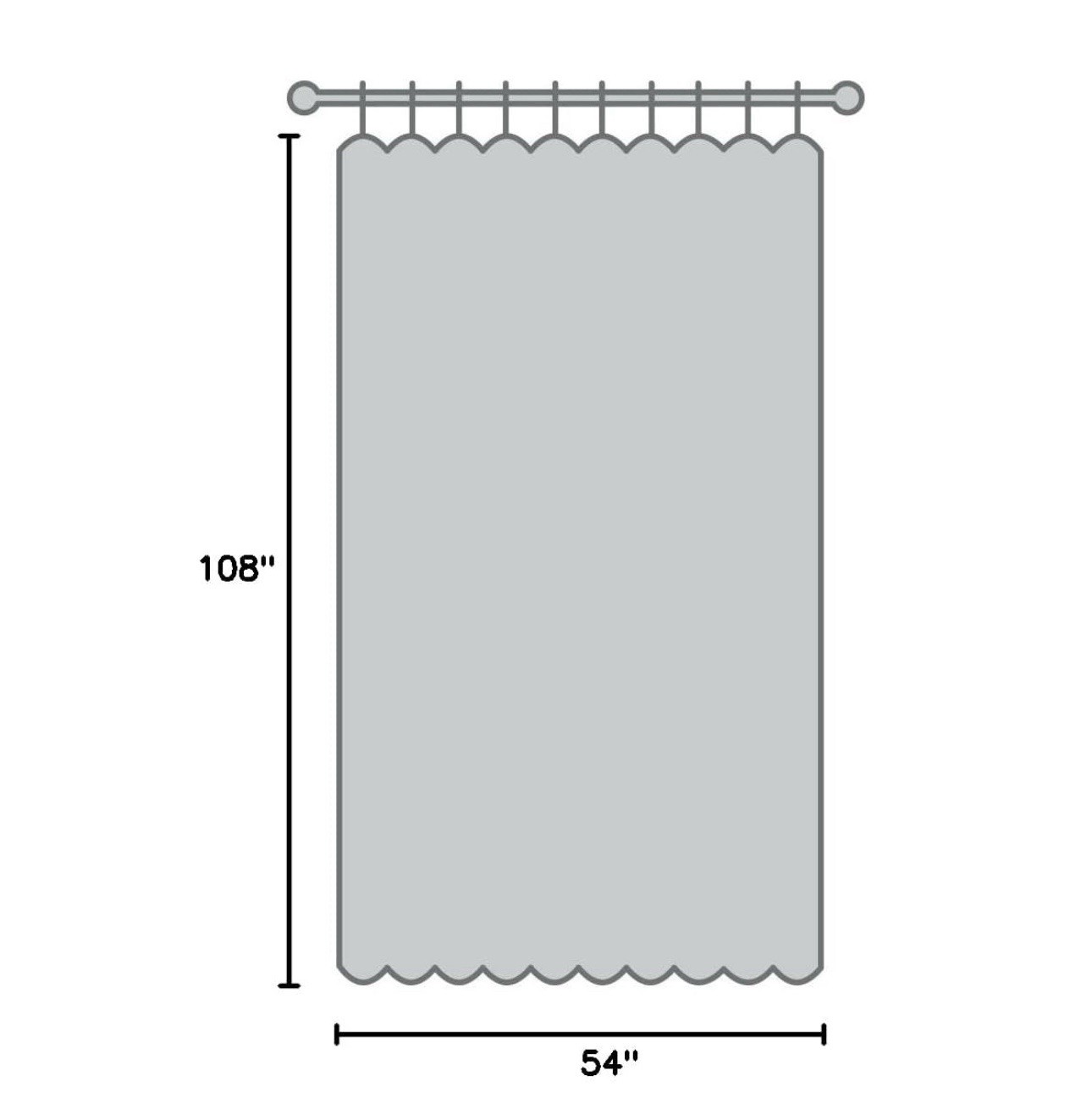 NICETOWN White X-long translucent chiffon curtains 2pcs. 54W X 108L