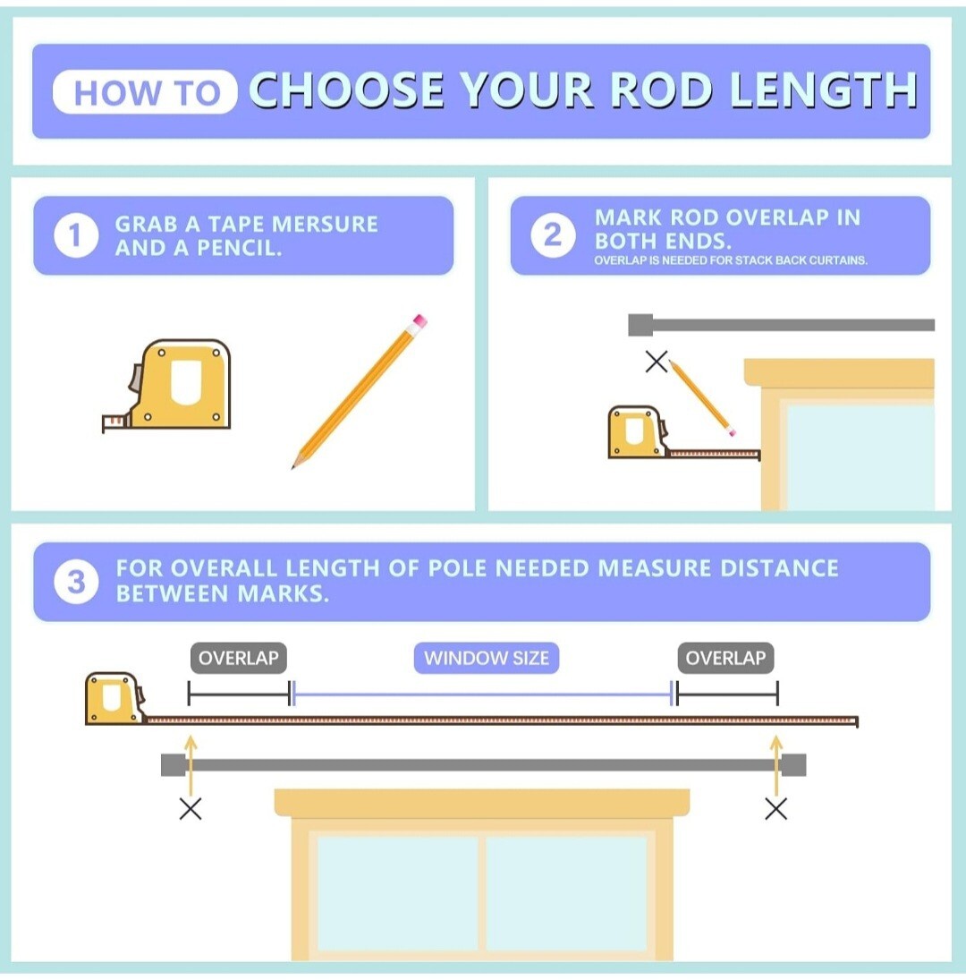 Byondeth Curtain Rods for Windows 16 to 48 Inches Adjustable Length 1″ Dia. Gold
