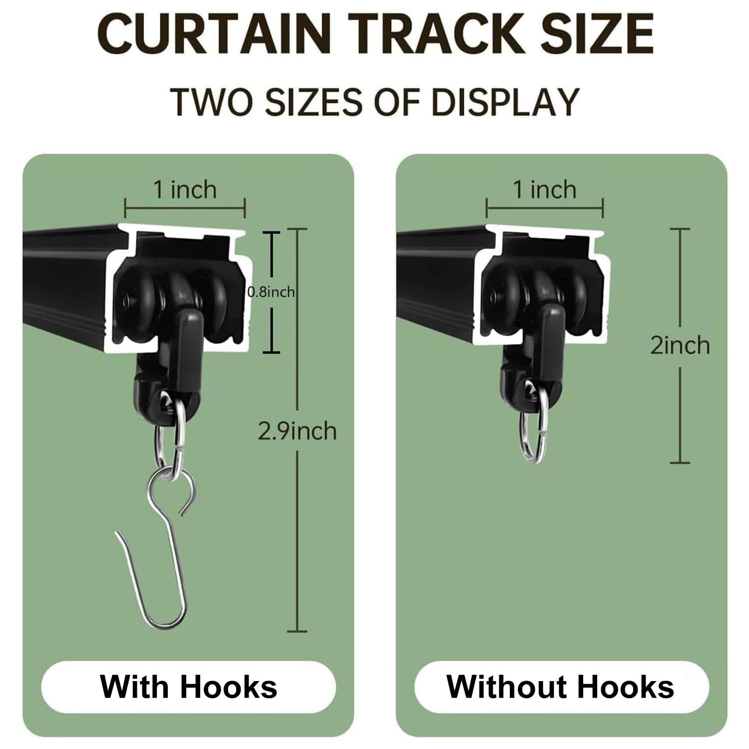 MaKefeile Ceiling Curtain Tracks 12FT,Curtain Track 12 ft (4 pieces), Black