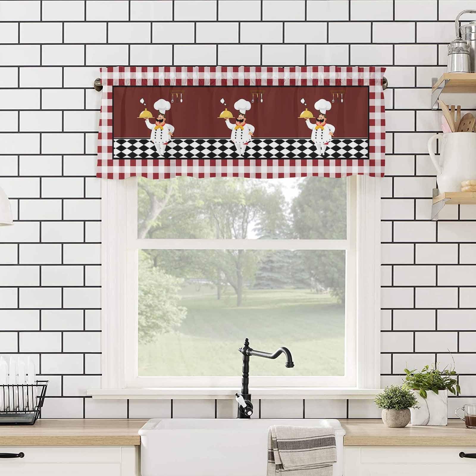 Fat Chef Kitchen Valance 18″W x 54″L (Pack of 1), Multicolor/Assorted