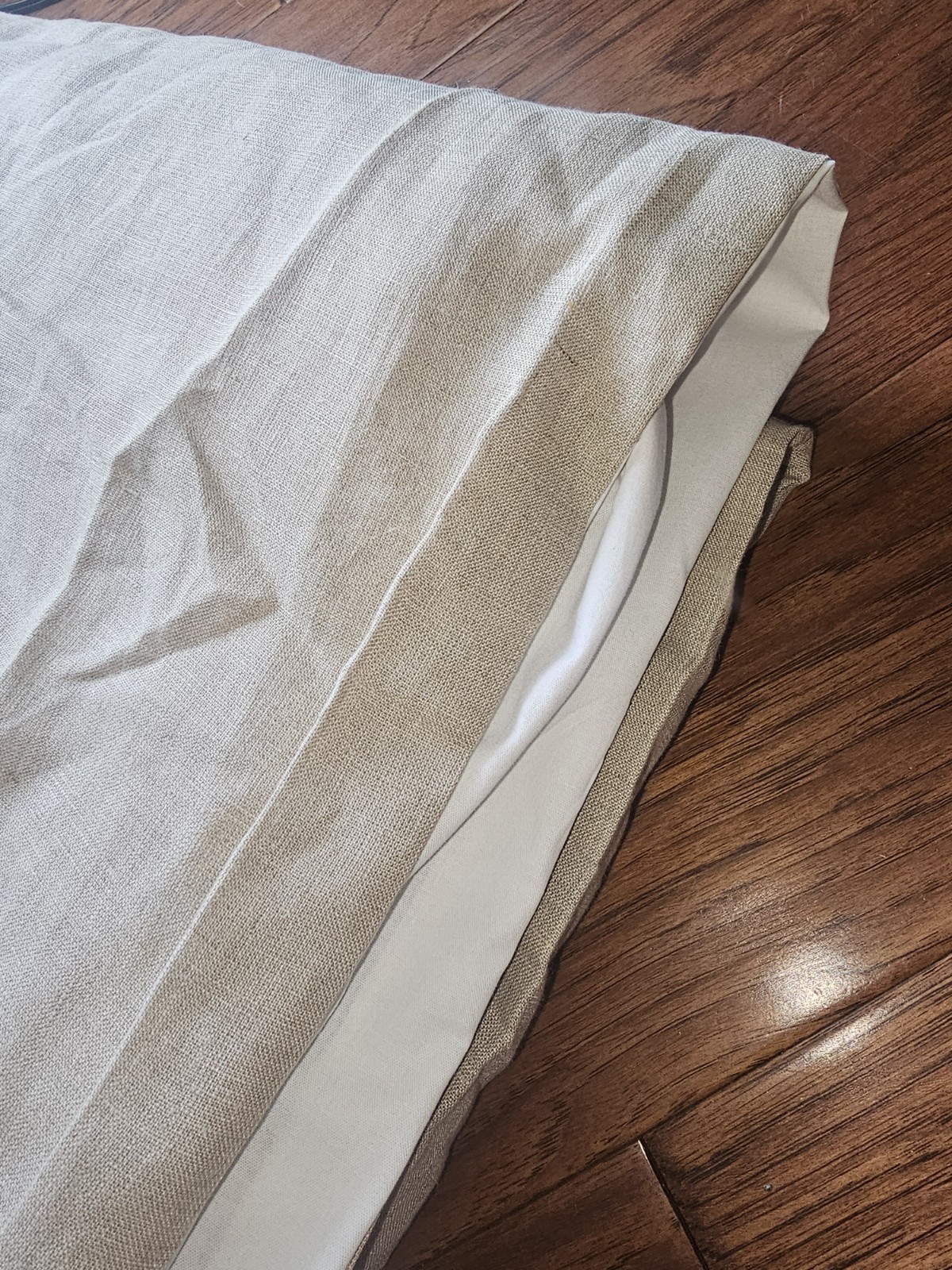 NWOT QUINCE European Linen Room Darkening Curtain Single Panel Flax 48” X 120”