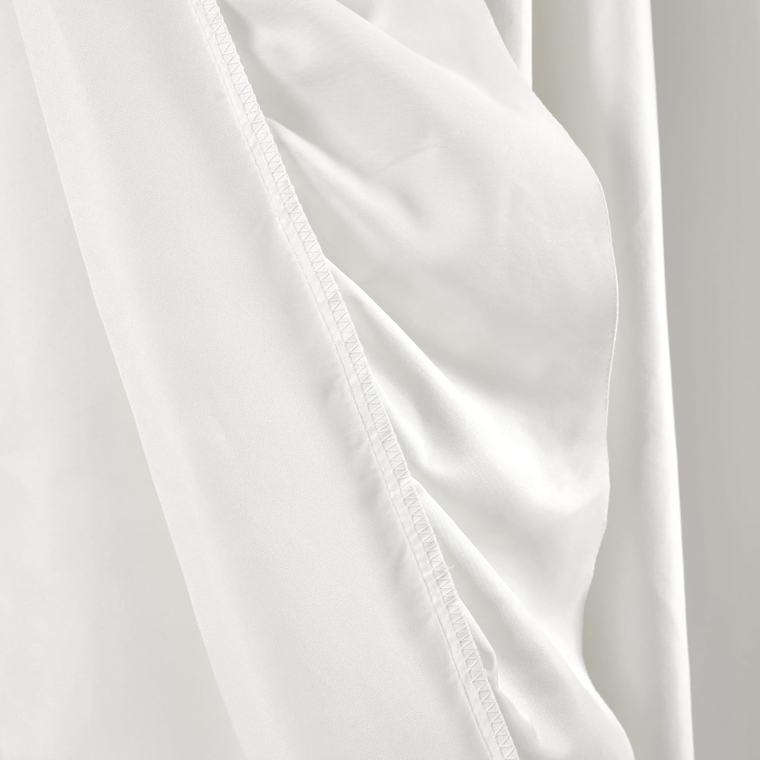 Reyna Ruffle Window Curtain Panel Set, Pair, 54″ W x 84″ L, White – Flowy
