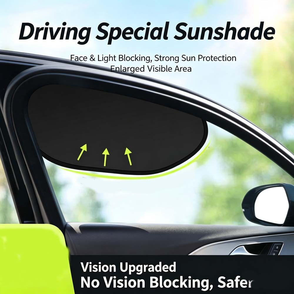 Arc-Shaped 46.5Cm 44Cm Large Static-Cling Dark Black Coated Car Window Sun Shade