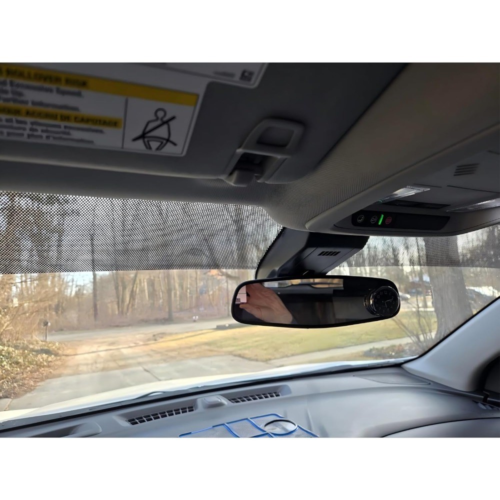 2 Pack One-Way Perforated Privacy Window Film, Automotive Black Windshield