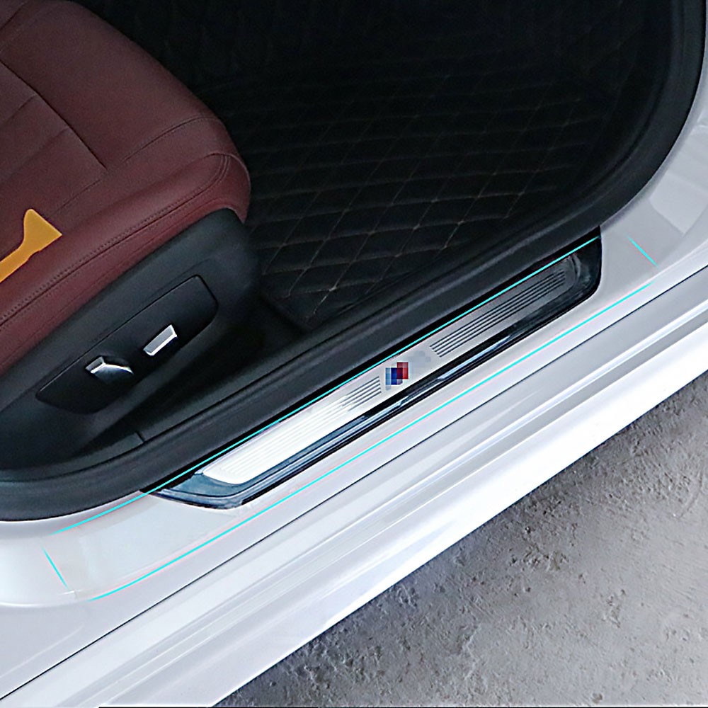 Car Door Sill Protector Edge Sticker Carbon Fiber Rubber Bumper Guard Strip JQ