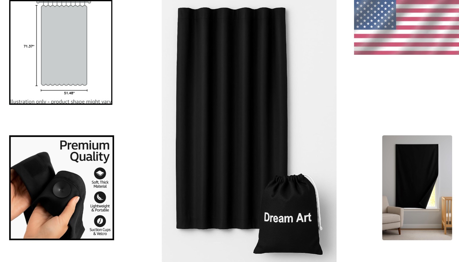 Anywhere Portable Blackout Curtain – Adjustable Blackout Shades for Travel