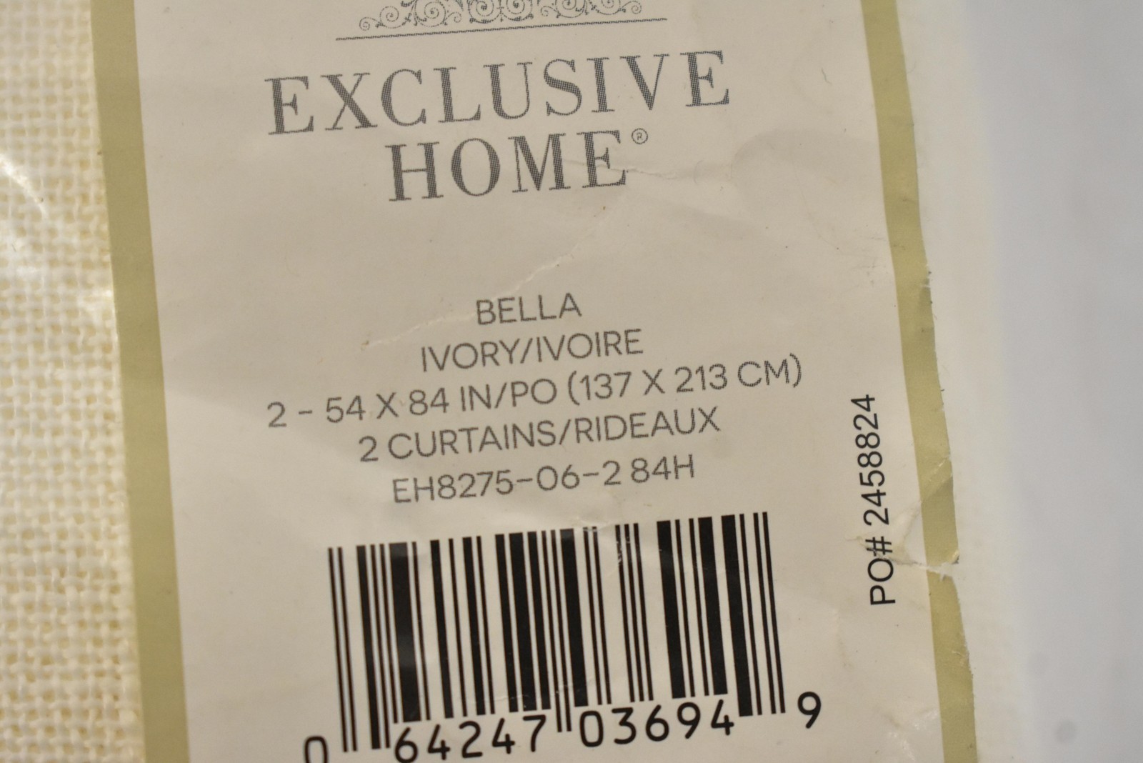 Exclusive Home Bella Curtains 2 Panels 54×84 White Beige Polyester Drapes