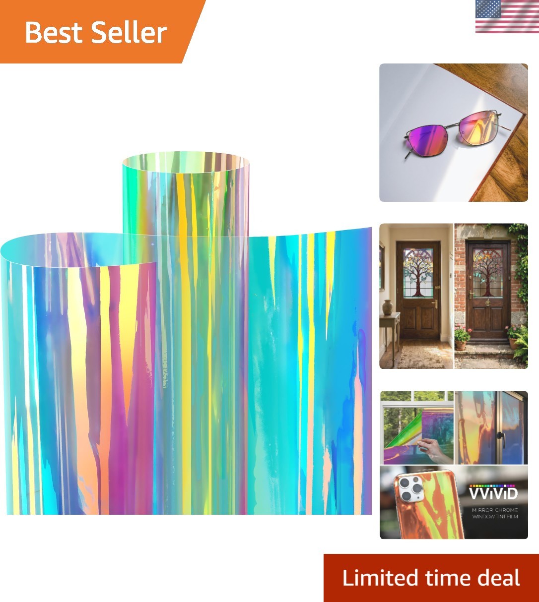Stylish One-Way Mirror Tinting Film 1.49ft x 5ft – Perfect for Windows & Doors