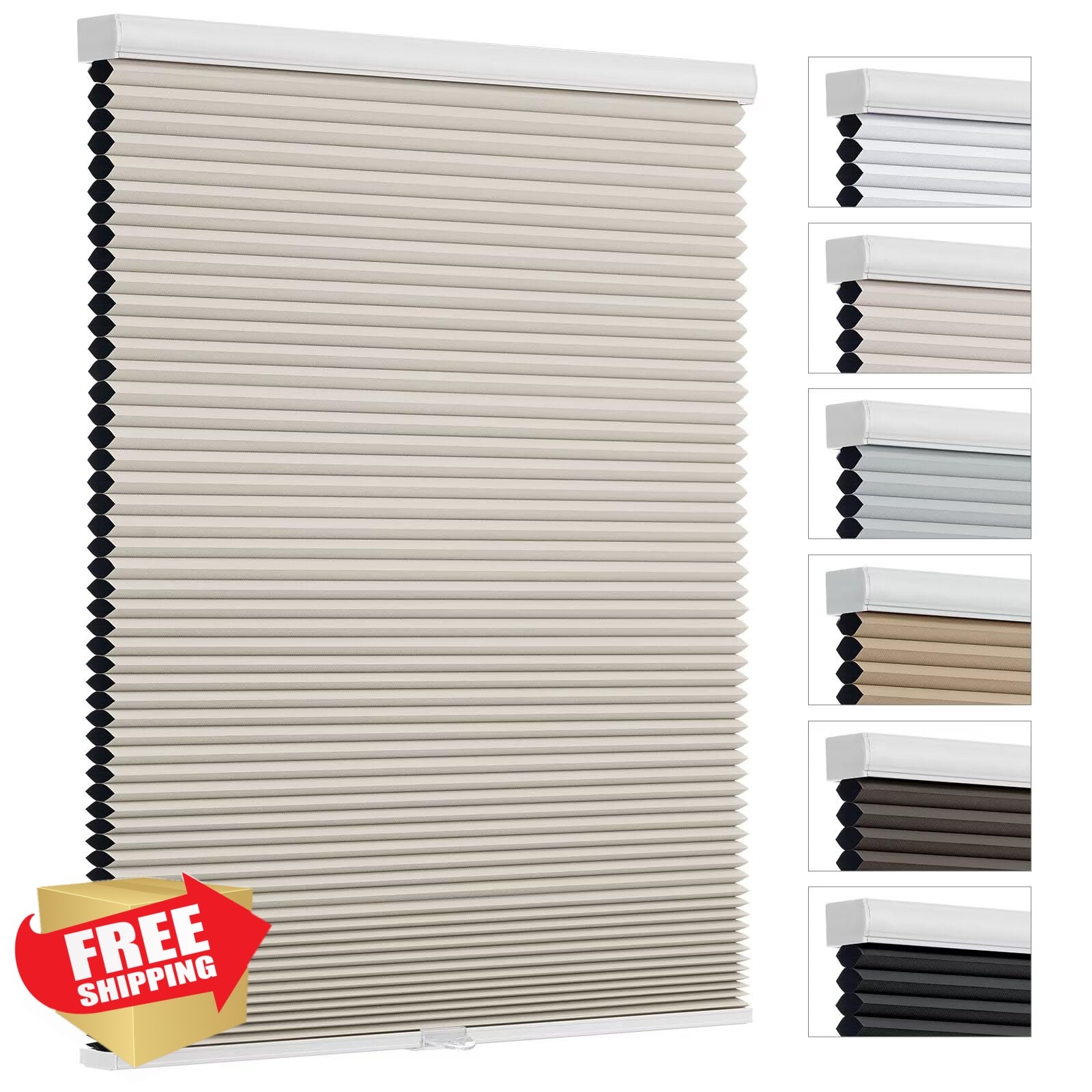 Changshade 32×64″ Beige Blackout Cellular Shade