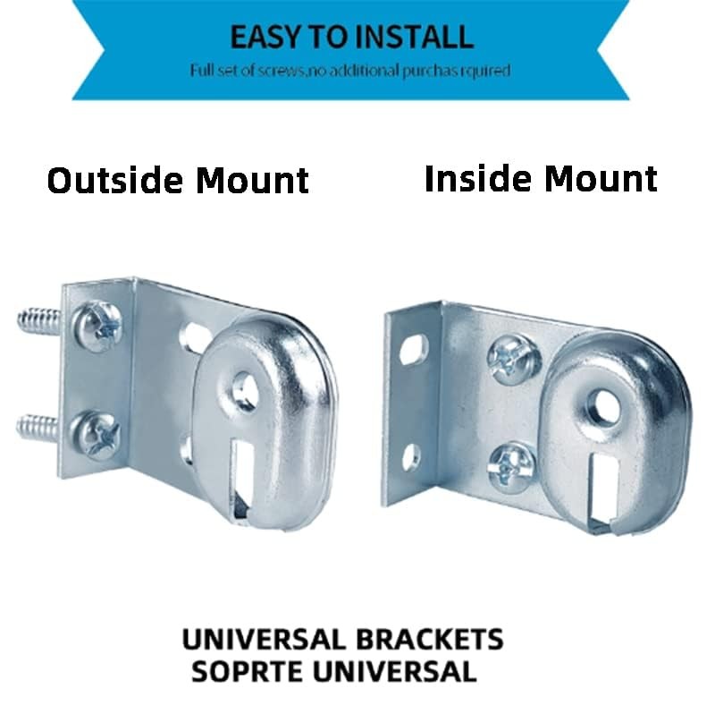 6pcs Roller Window Shade Mount Brackets, Inside Outside, Zinc Curtain Holder