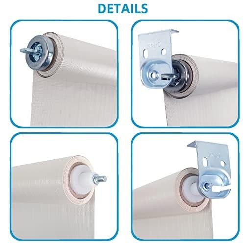 6pcs Roller Window Shade Mount Brackets, Inside Outside, Zinc Curtain Holder