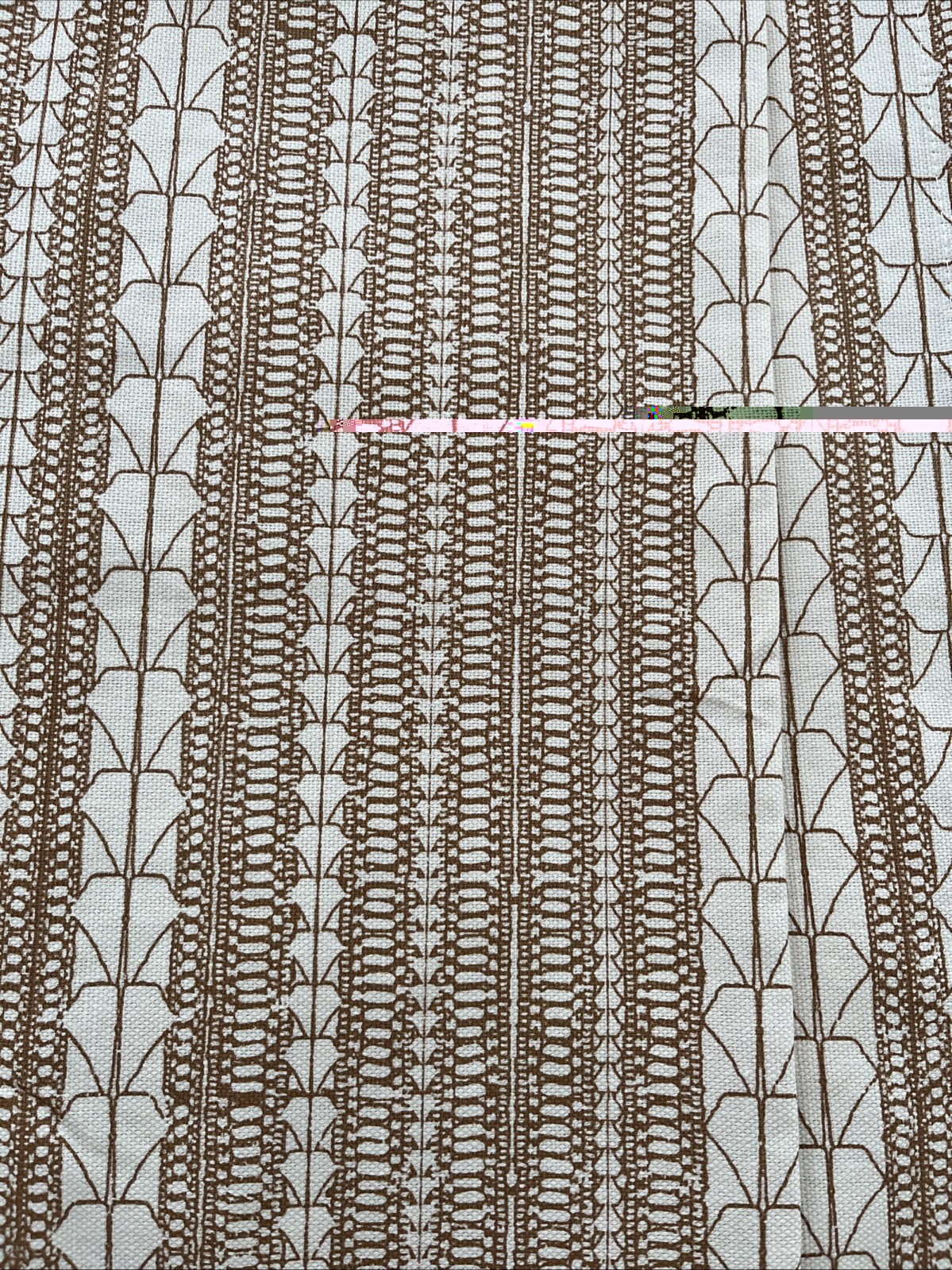 WEST ELM Echo Print Curtain Drape / Set 2 Gold Dust 48 x 84” RP: $109