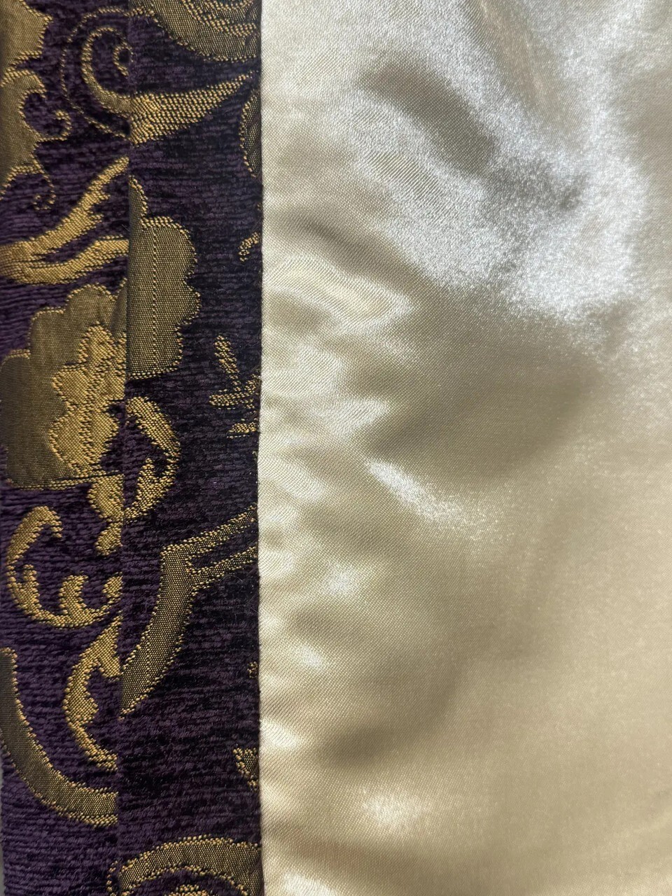 J1 Chenille Drapery Panel – Purple- Rayon/Polyester- 60″ Inches W x 96″ H-J2