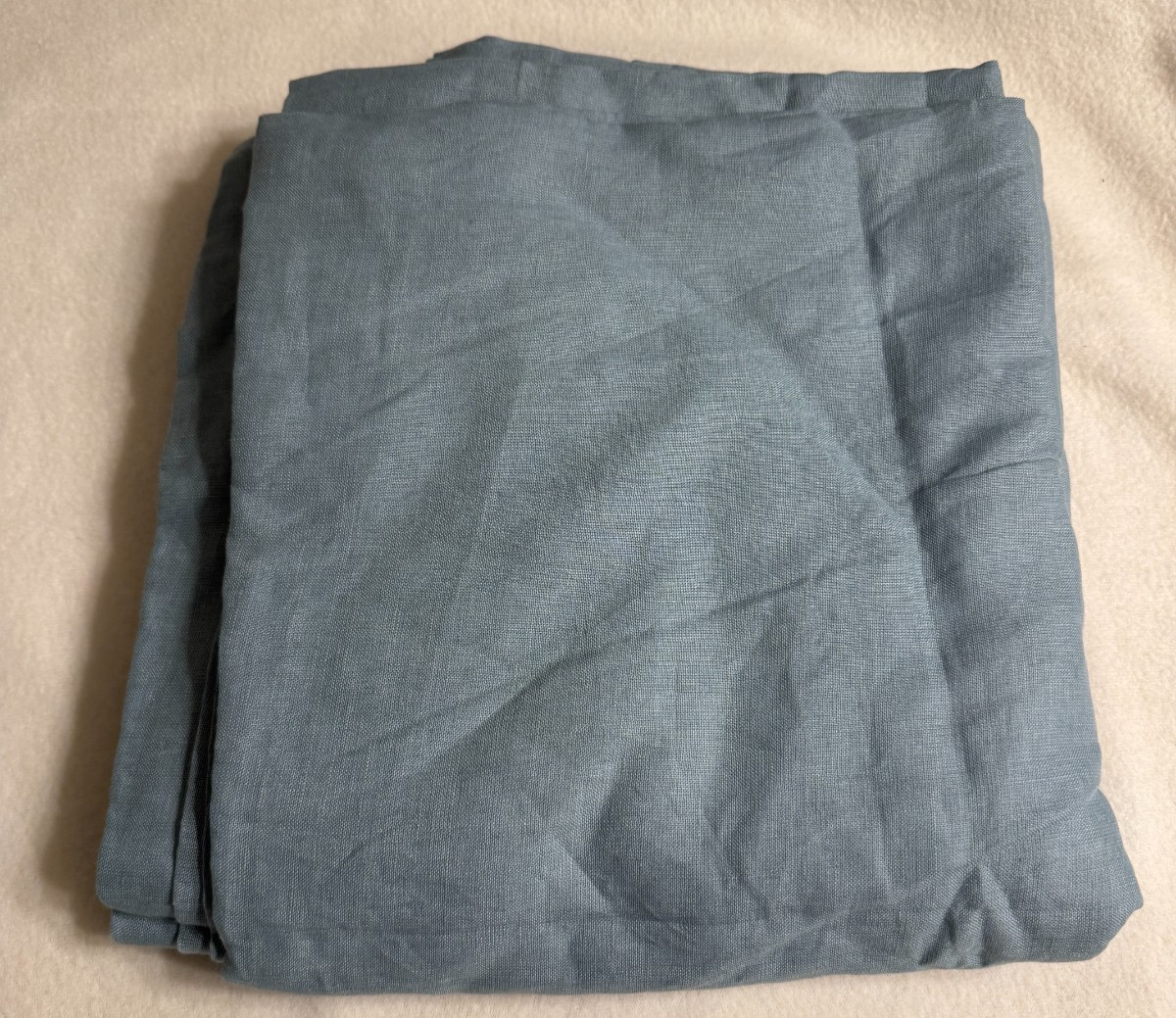Quince European Linen Curtain Panel 48×84 Blue Single Drapery