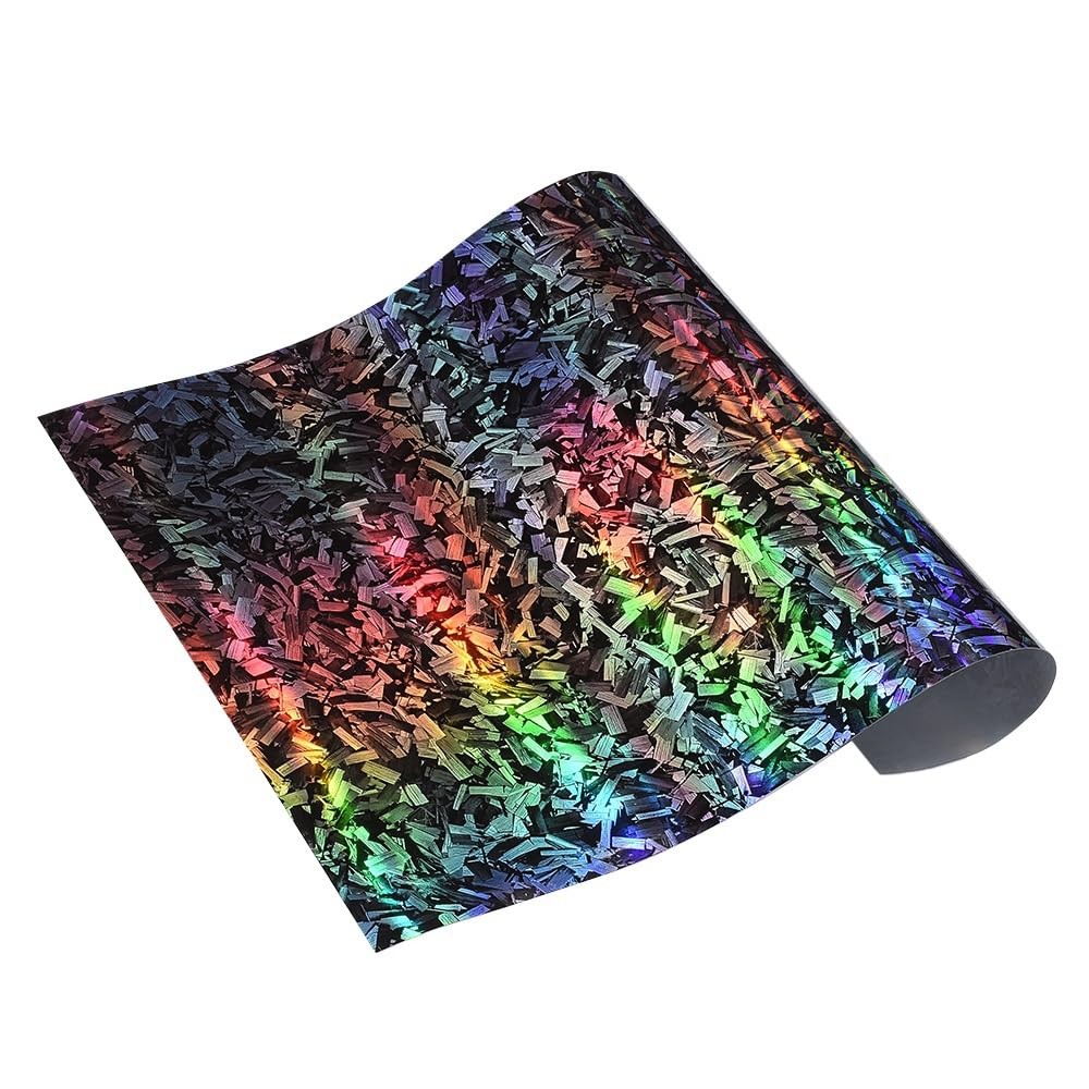 Aumohall Holographic Black Rainbow Forged Carbon Laser Car Vinyl Wrap Gloss