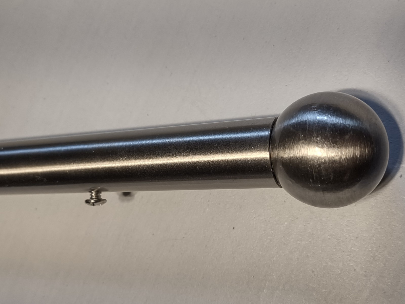 New – Unbranded – 180 Degree Swinging Curtain Rod – Brushed Nickel – 24″-36″