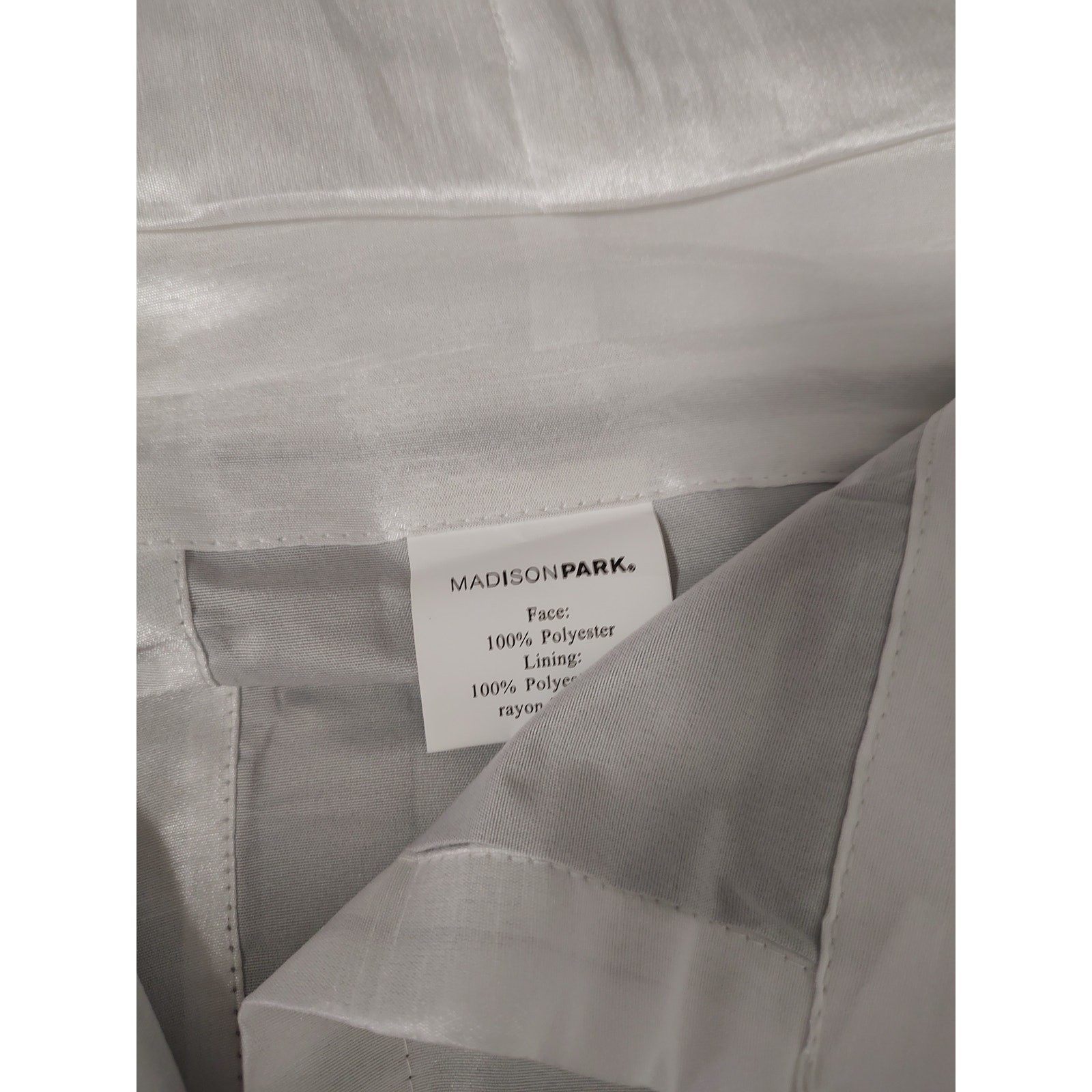 Madison Park Off-White 50″ x 84″ Polyester Twisted Tab Blackout Panel