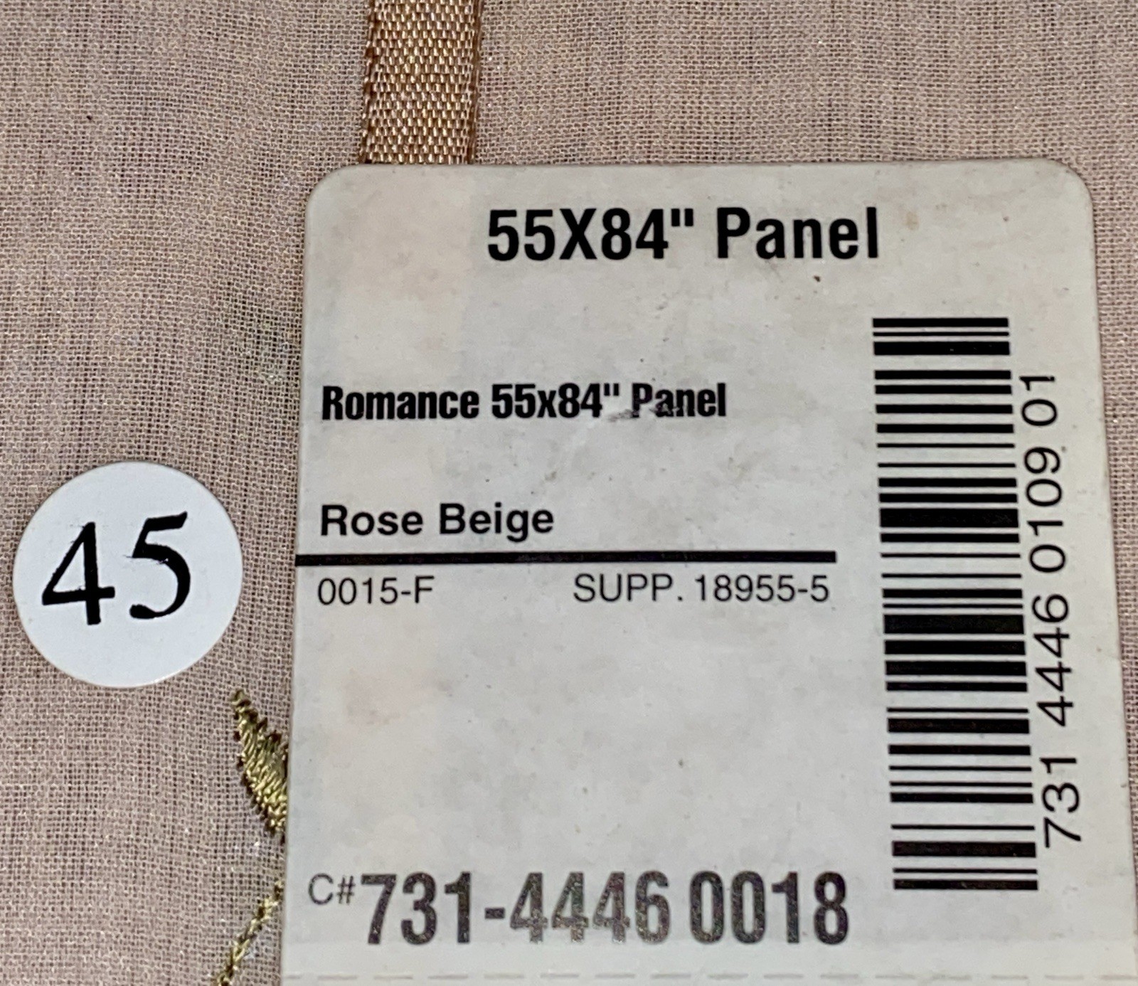 JC Penny Home Collection Romance Panel Rod Pocket Panel 54×84 Rose Beige Set
