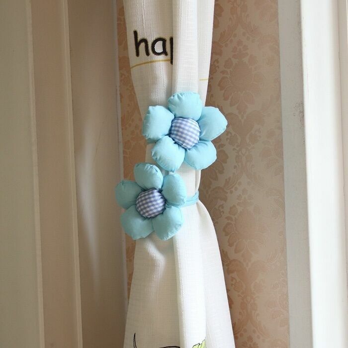 2X Flower Curtain Tieback Rope Holder Children Kids Bedroom Window Room Decor