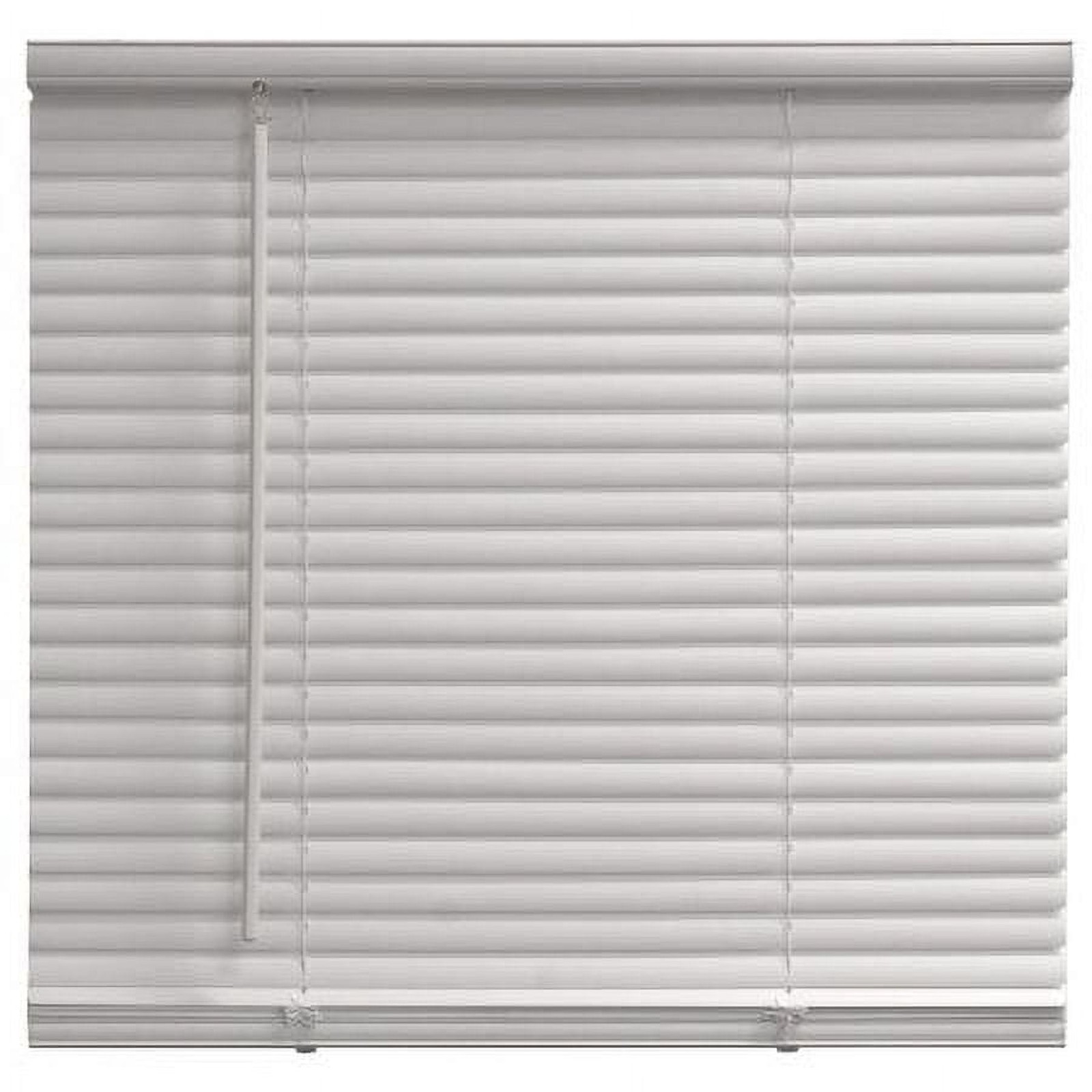 1″ Cordless Vinyl Light Filtering Mini Blinds White 33″ W x 64″ L
