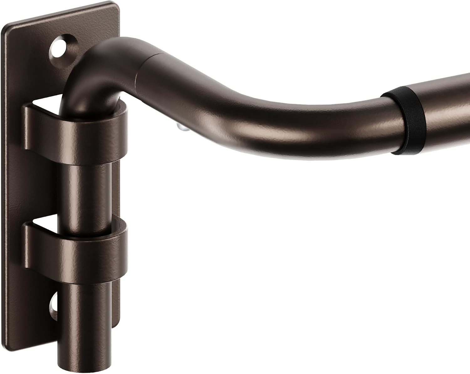 ENJOYBASICS Blackout Curtain Rod for Windows 48 to 84, Wrap Around Curtain R…