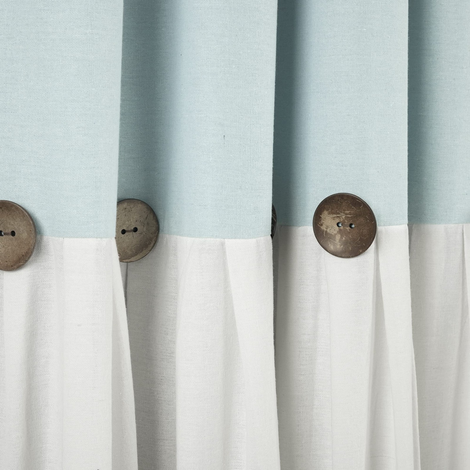 Lush Decor Lush Linen Button Window Curtain Panel Single 40 W X 84 L – – –