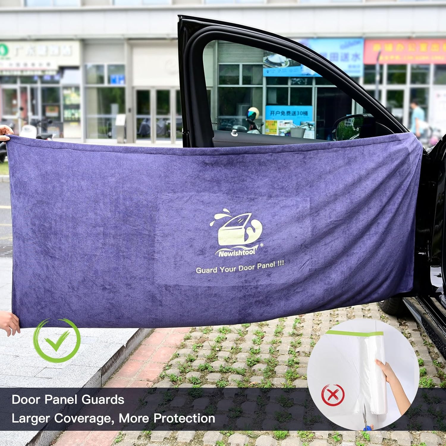 Window Tint Tools Car Door Panel Guard Protector, Reusable Waterproof Microfiber