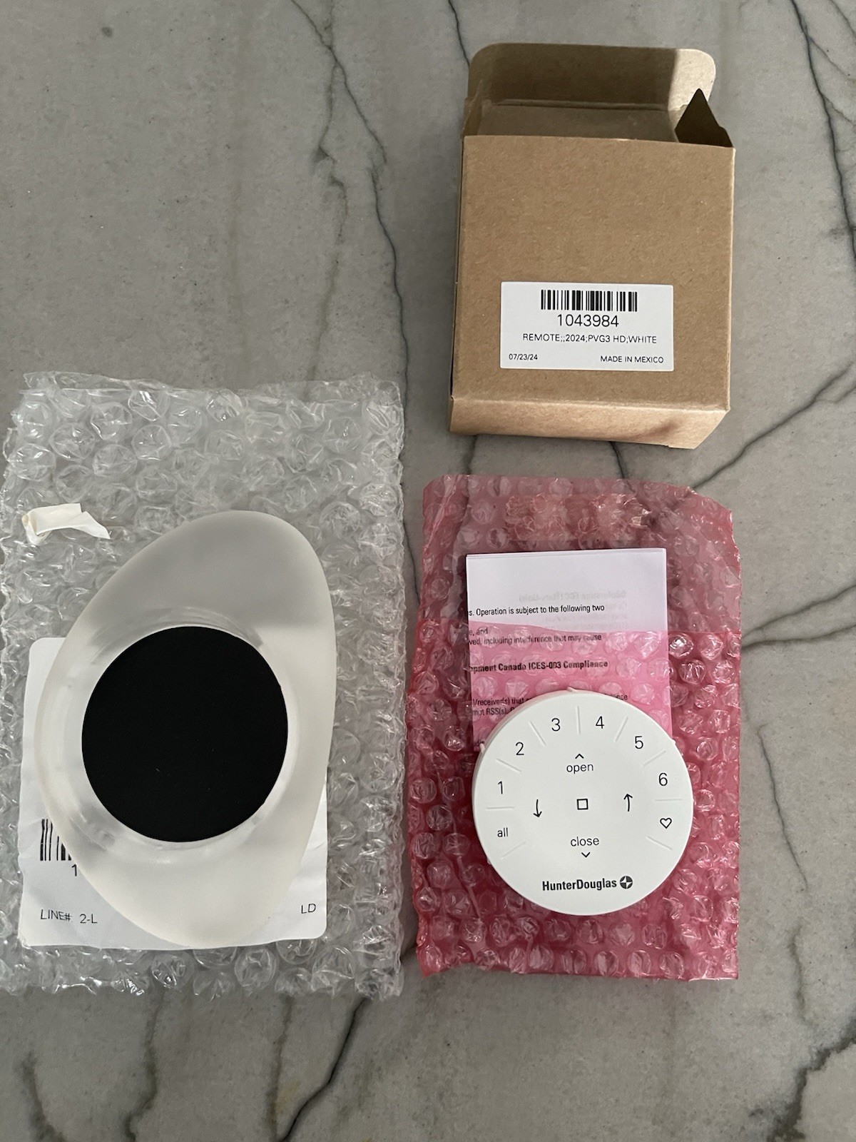 Hunter Douglas Gen3 Remote & Pebble Clear Frost (NEW)