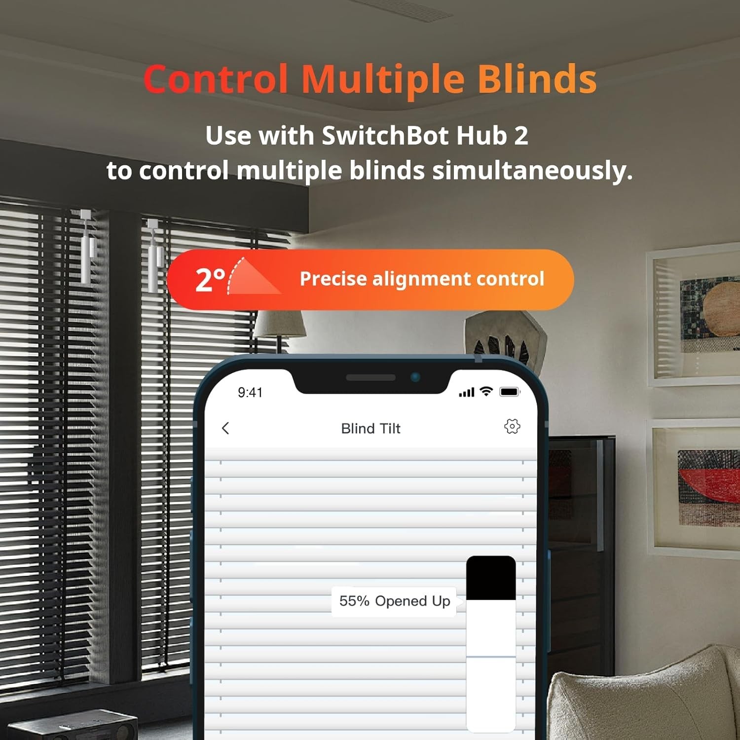 Smart Motorized Blinds Kit with Hub Mini Matter – Solar Powered & WiFi Control