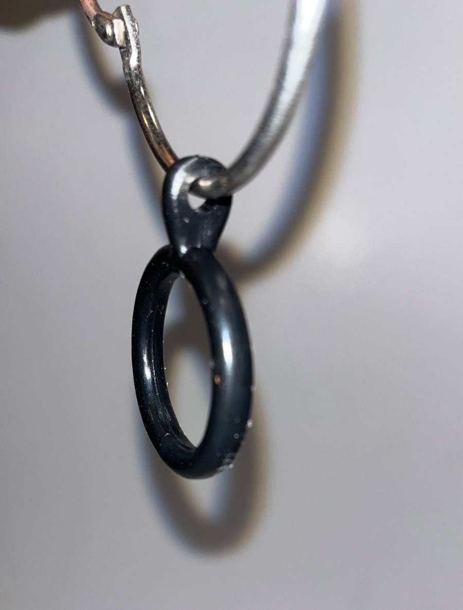 Lot 20 Great Black Plastic Drapery Curtain Rings w/ Hook Loops 1.5” wide 2” long
