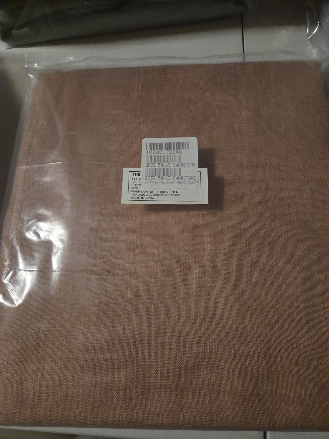 The Company Store Sheer Window Panel Linen-50X63 in.-sand Stone