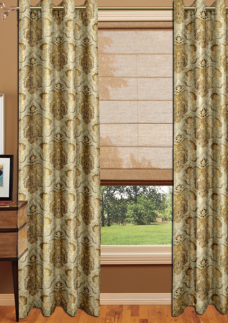 J1 Chenille Drapery Panel – Beige- Rayon/Polyester- 60″ Inches W x 96″ H-J2