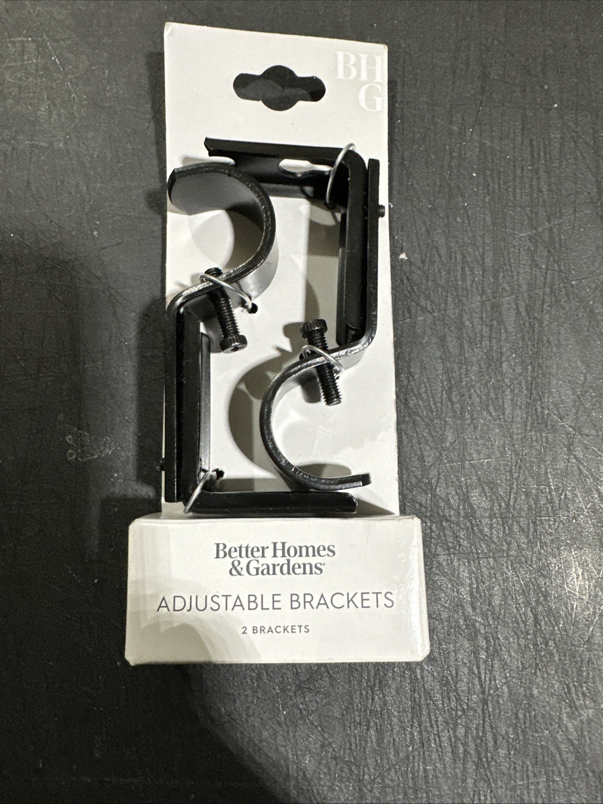 Better Homes Garden Matte Black Adjustable Brackets Fits Rods 3/4 To 1” New(42)