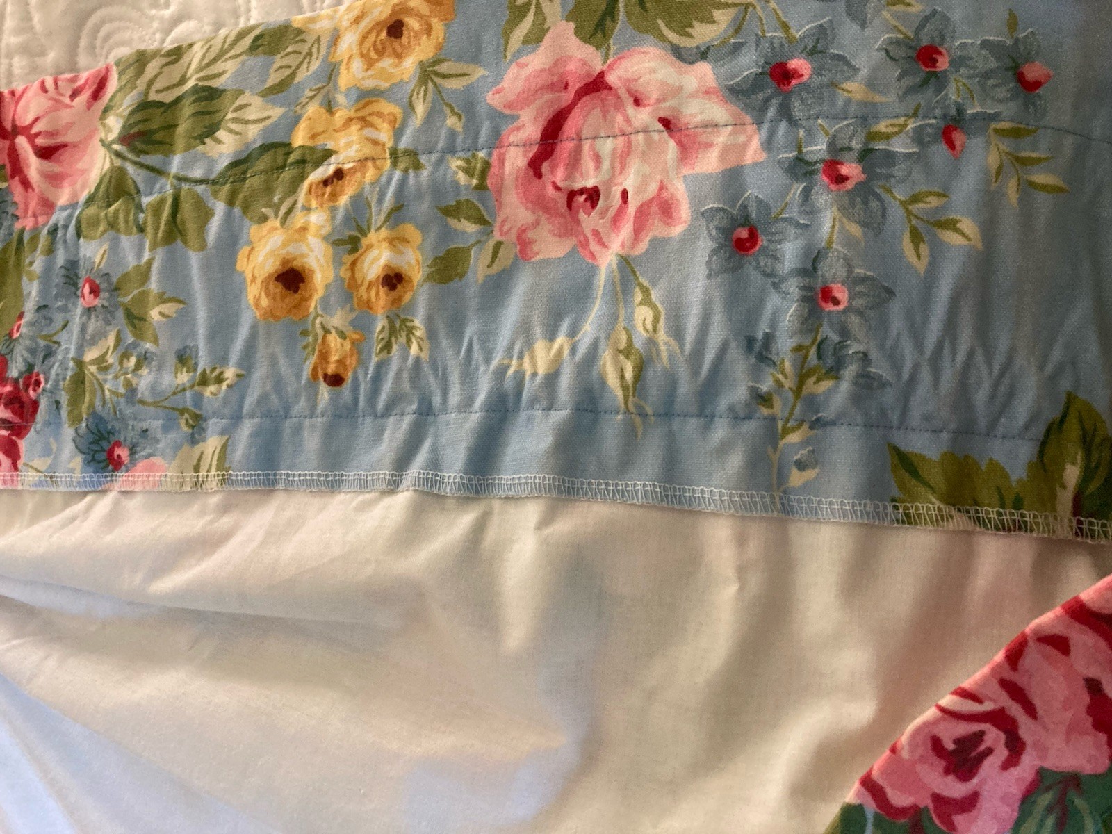Custom Made Waverly or Ralph Lauren Valance Cabbage Roses Floral 16”x152” Lined