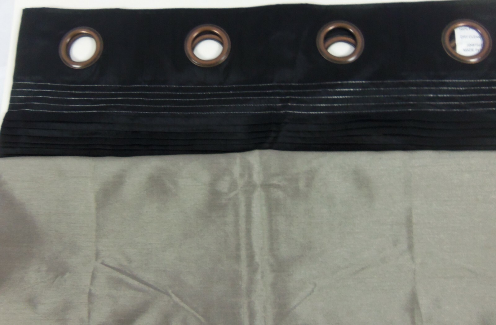 Unbranded Black and Silver Pattern Design 8 Grommet Curtain Single Panel 53 x 84