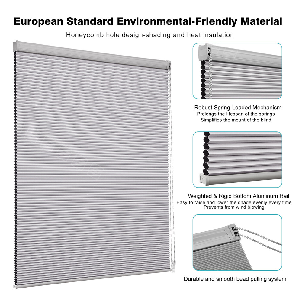 CUSTOM SIZE Changshade Corded 1inch Blackout Cellular Shades Window Shades