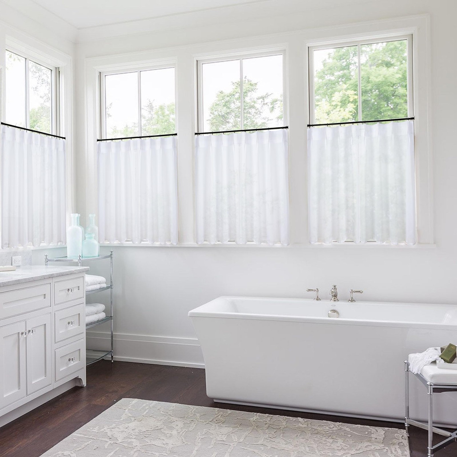 Kitchen Window Curtains Over Sinkpinch Pleat Linen Sheer Short Back Door Curtain