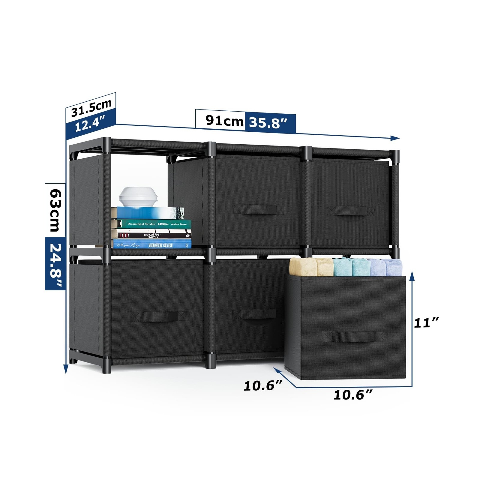 Mavivegue 6 Cube Storage Organizer, Closet Organizers and Storage, Cube Stora…