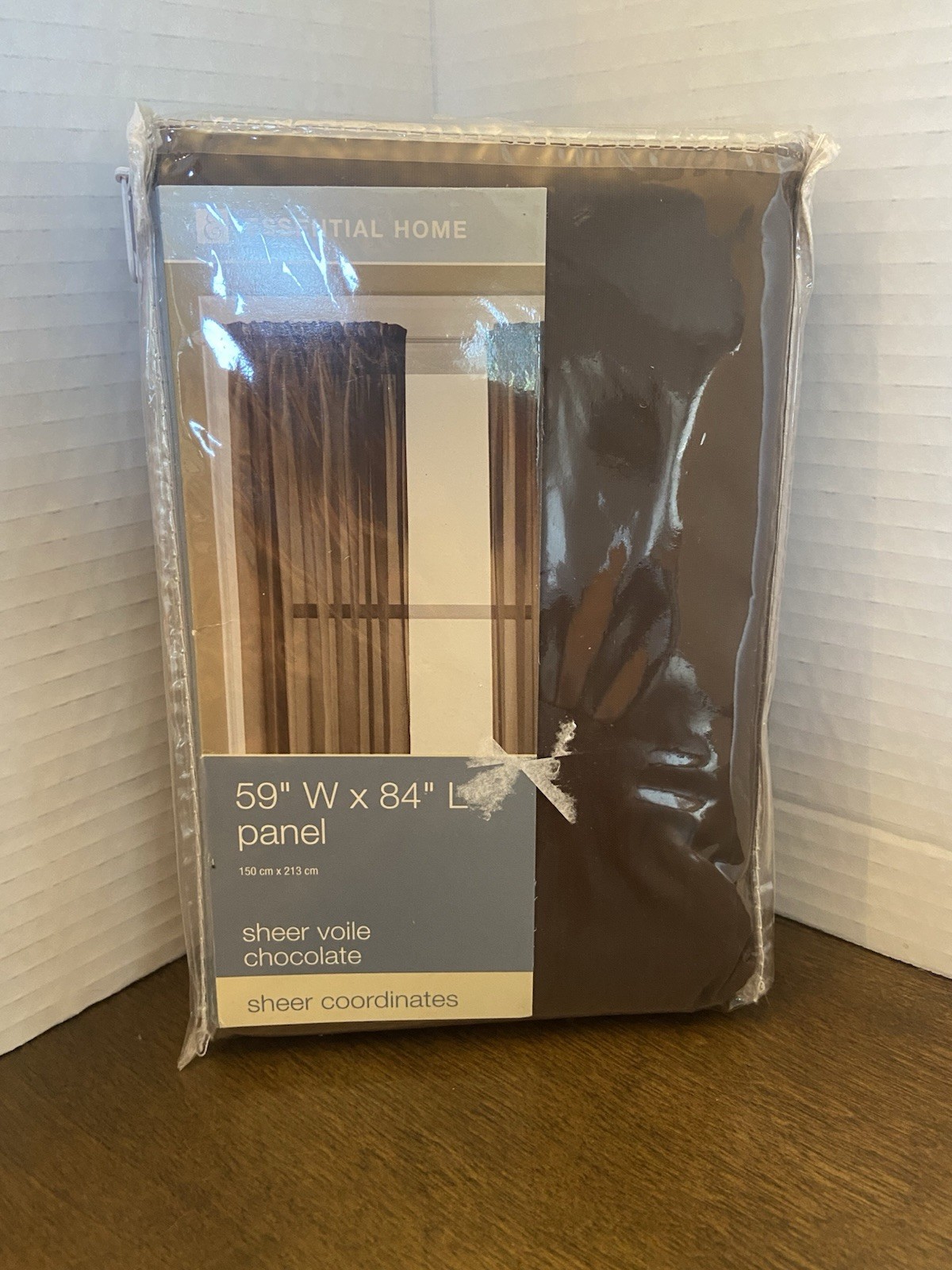 KMART Essential Home 59″Wx84″L sheer voile CHOCOLATE panel NEW