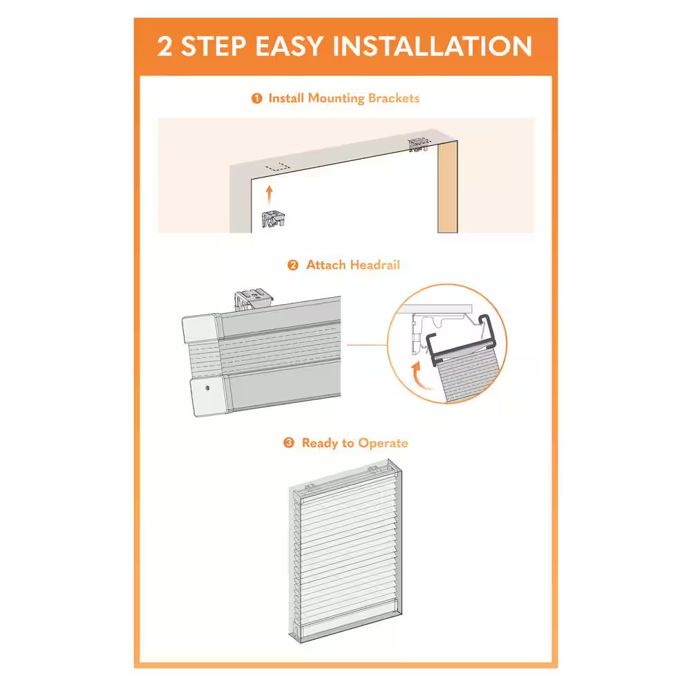 Snow Drift Cordless Light Filtering Polyester Cellular Shades-17 In. W X 64 In.