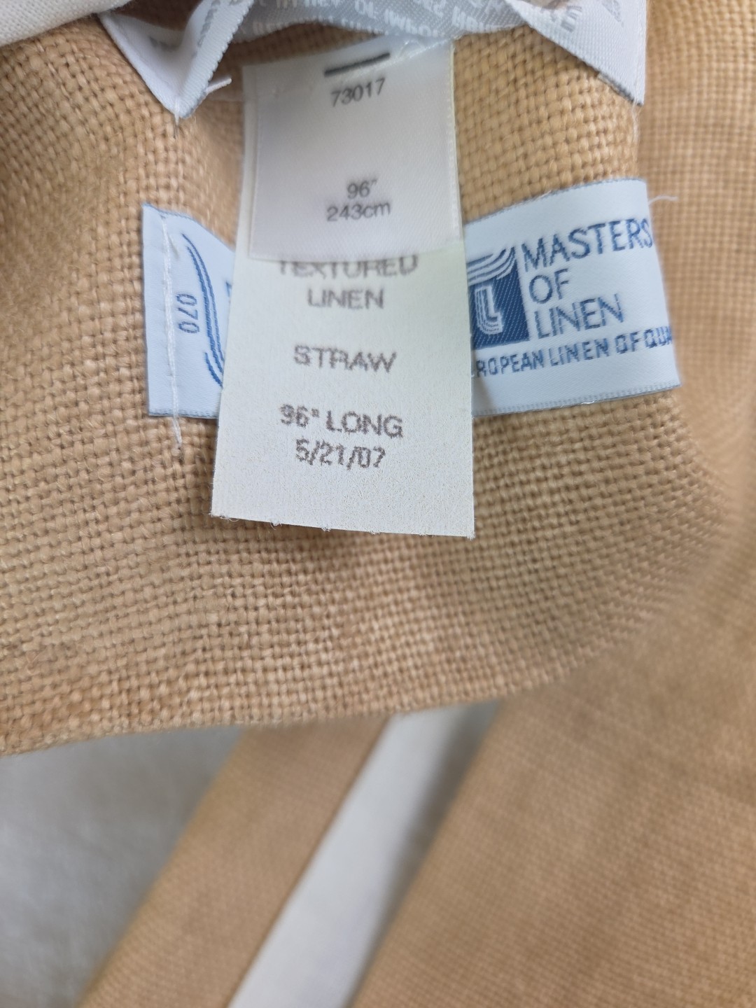 RESTORATION HARDWARE Belgian Textured Linen 50×96 Drapes Curtains Straw Choose #