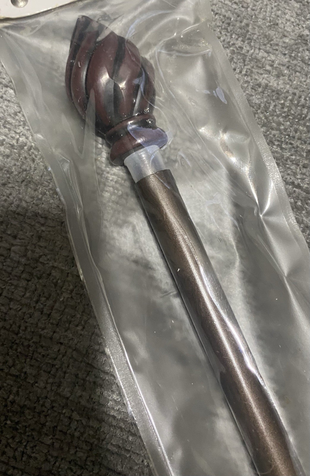 Brown Adjustable Curtain Rod, 28-48 Inches Long .