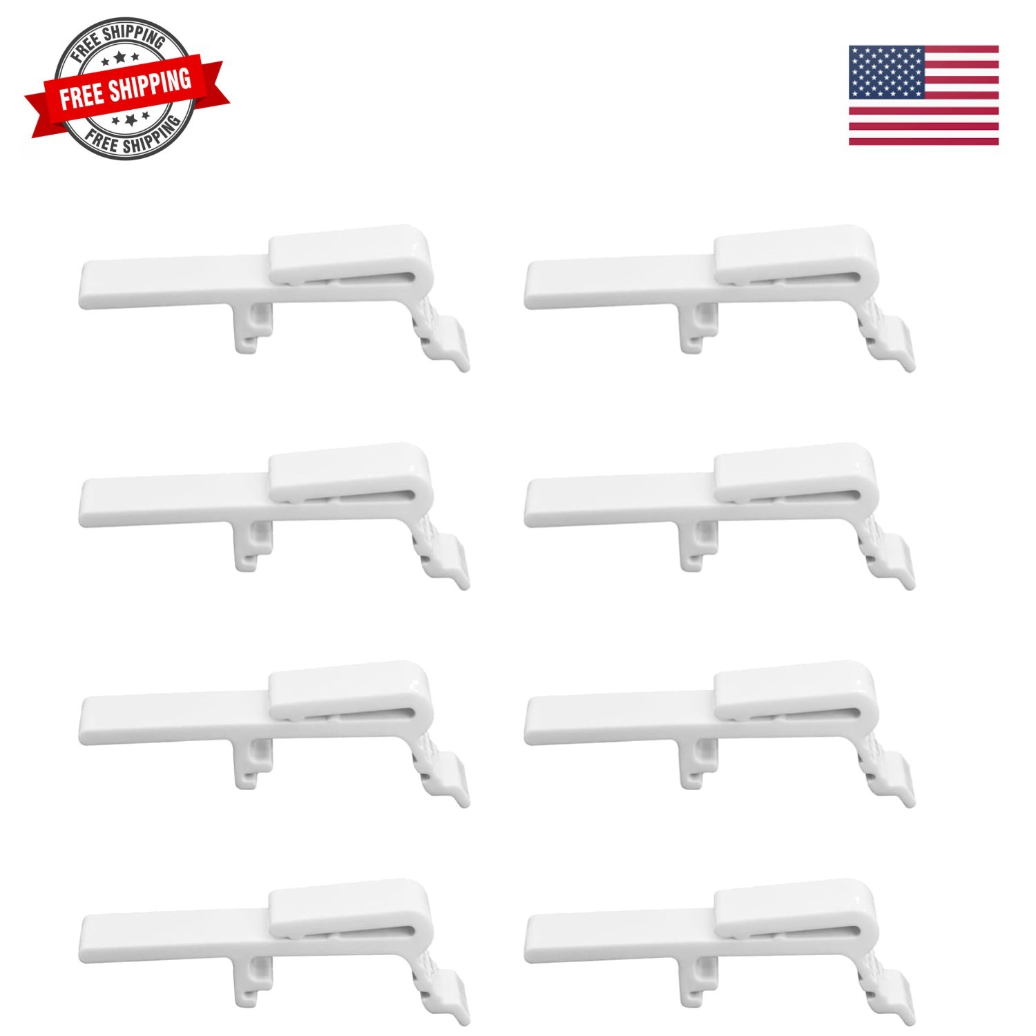 8PCS Vertical Blind Valance Clips & Dust Cover Brackets, Fits 1-1/2″ & 1-9/16…