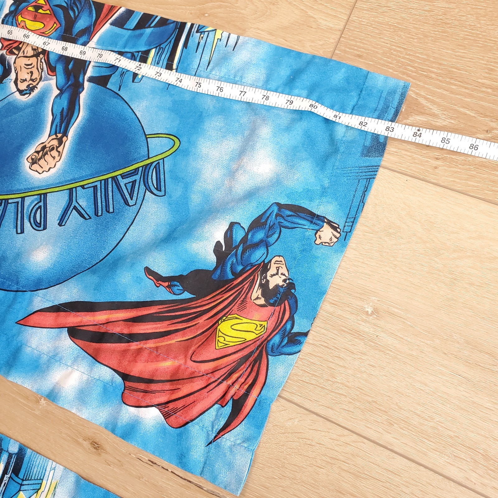 SUPERMAN Daily Planet Gotham DC Comics Window Valance Curtain Set Lot Of 2 83×16